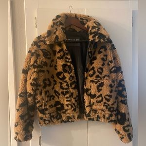 Leopard bomber jacket
